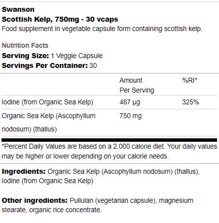 Škotski alp 750 mg 30 kapsul