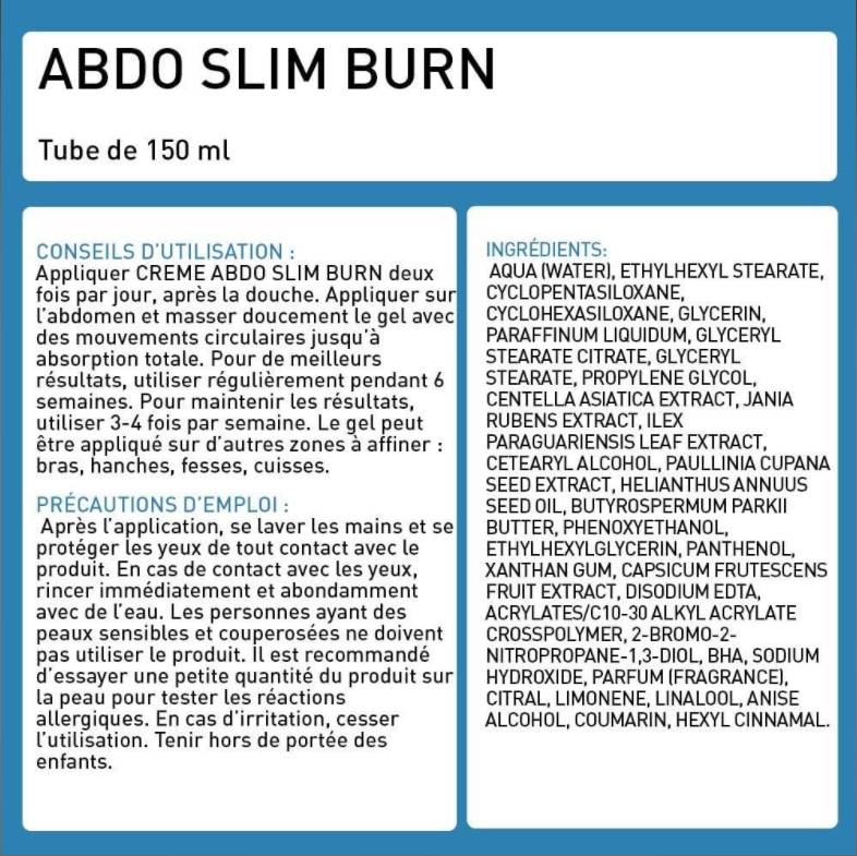 Kiparstvo Abdo Slim Burn | Šest paketna krema za abs - 150 ml