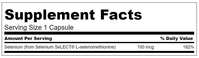 Selen 100 mcg (L -selenometionin) - 200 kapsul