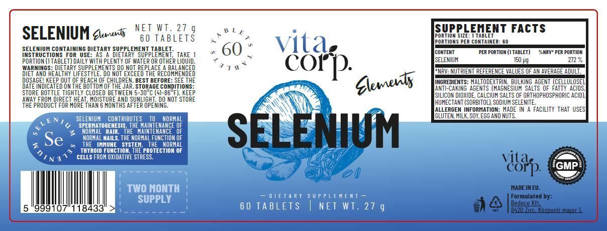 Selen 150 mcg - 60 tablet
