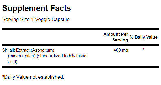Ekstrakt Shilajit 400 mg - 60 kapsul
