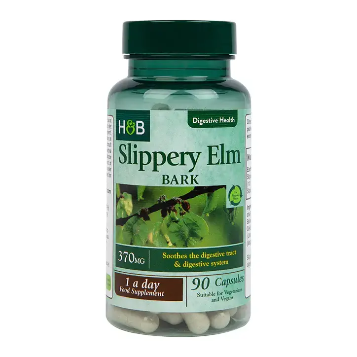 Slippery Elm lubje 370mg 90 kapsule Holland & Barrett