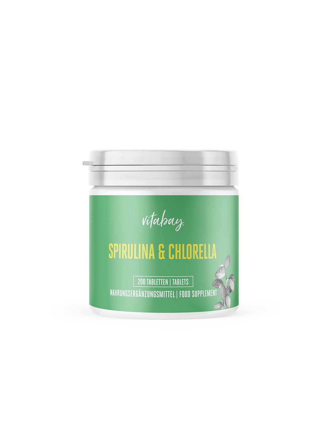 Spirulina &amp; Chlorella Extrakt - Spirulina in Chlorella, 200 tablet <tc>Vitabay</tc>