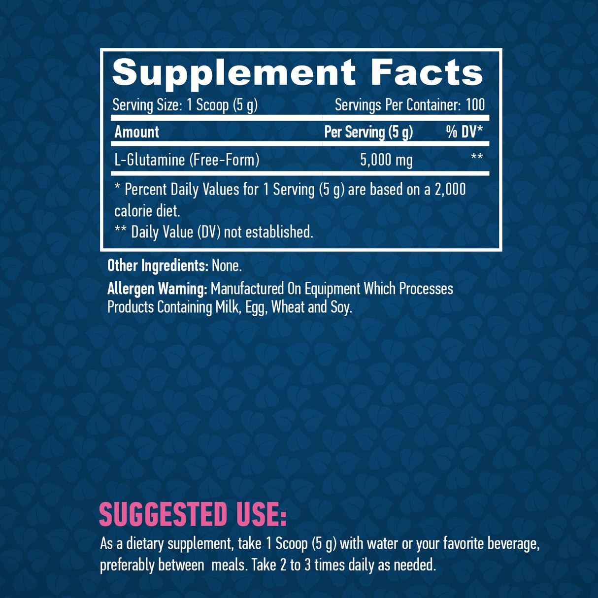 Šport 100% čisti L -glutamin - 0,500 kg