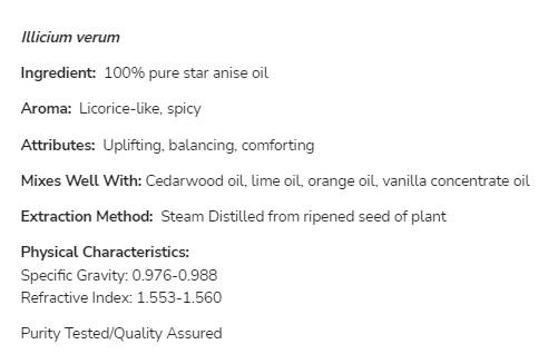 Zvezdno olje za anise | 100% čisti Illicium Verum - 30 ml