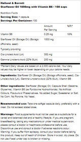 Starflower Oil 1000mg | Z vitaminom B6 - 100 kapsul