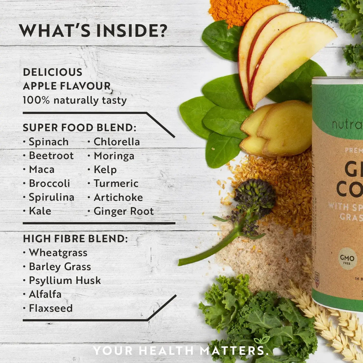 Super Greens kompleks (18 aktivnih sestavin) 200 g <tc>Nutravita</tc>