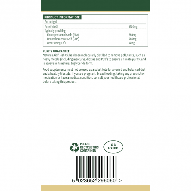 Koncentrirano ribje olje (super trdno ribje olje) 1200mg 60 mehke kapsule Natursaid