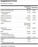 Super stres Vitamin B -kompleks z vitaminom C - 100 kapsul