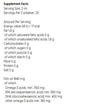 Super močan tekoči Omega Kids 1160 mg - 50 ml
