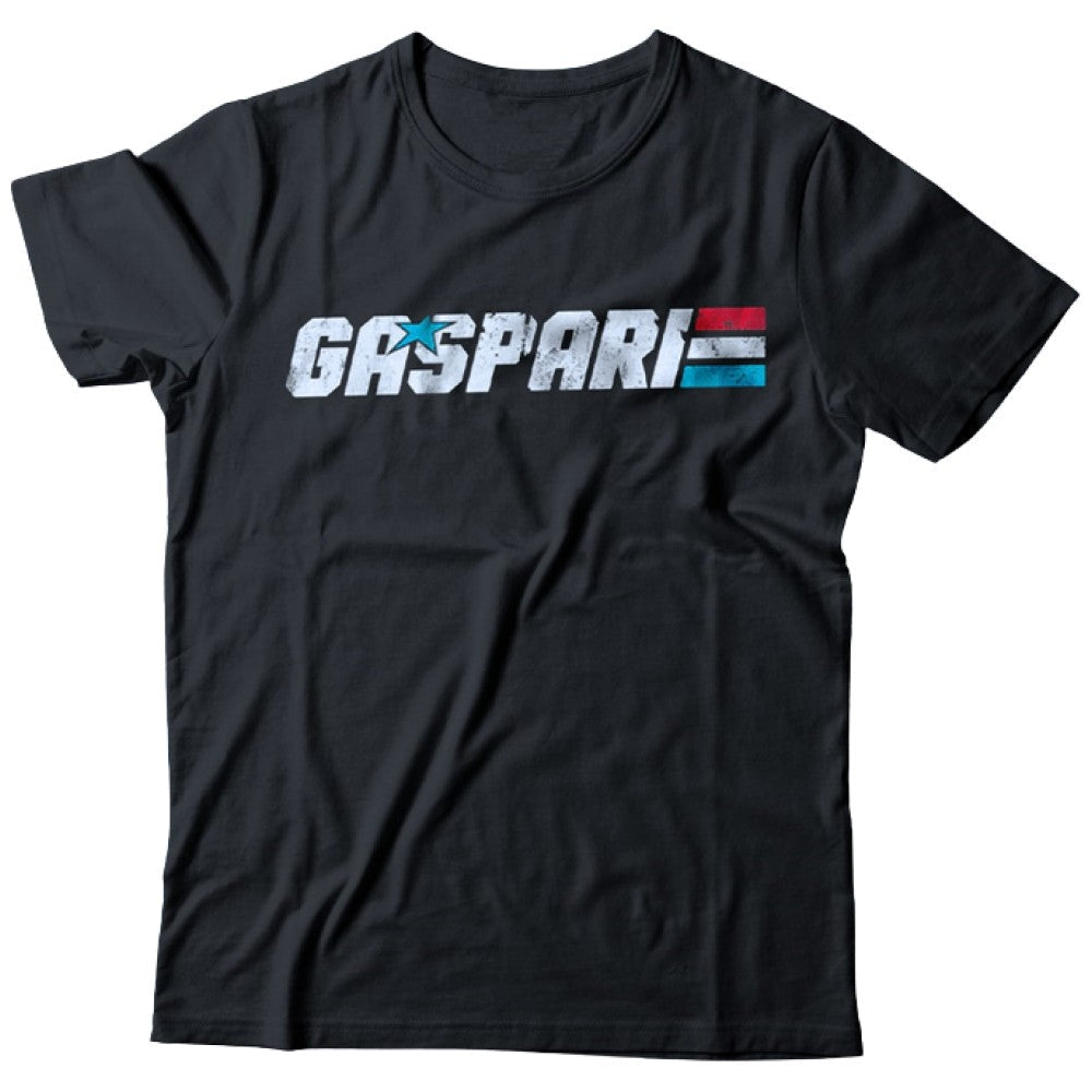 Majica / gasari beli logotip - črna