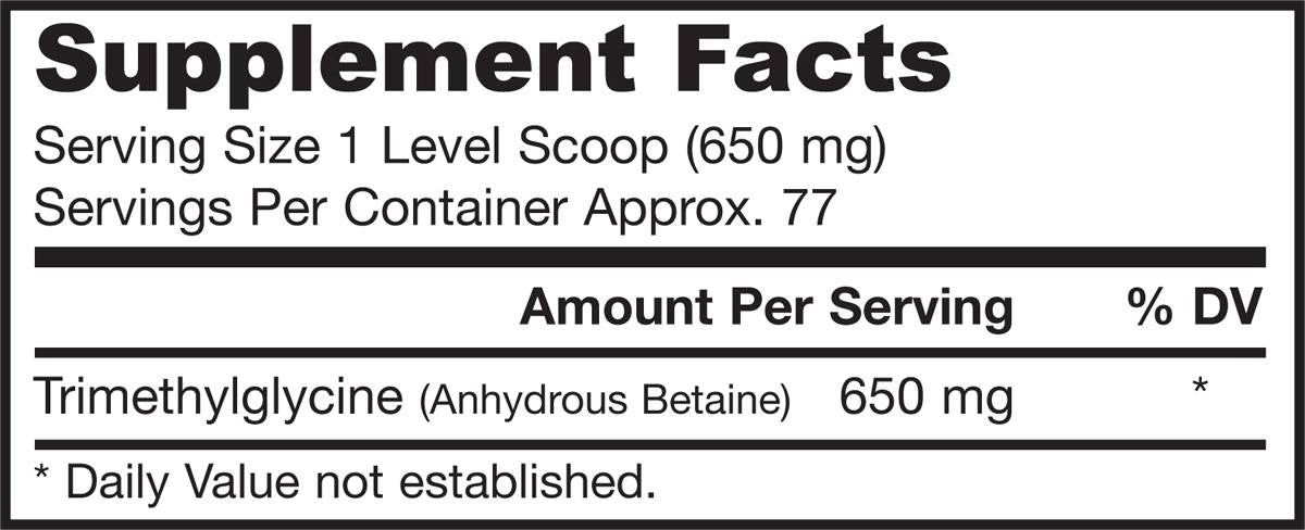 TMG kristali v prahu 650 mg 50 gramov