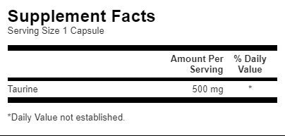 Taurin 500 mg - 100 kapsul