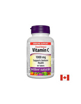 Time Release Vitamin C - Vitamin C 1000 mg, 60 tablet z e<tc>XTEND</tc>izdaja ed <tc>Webber Naturals</tc>