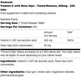 Vitamin C 500 mg časovnega sproščanja | Z vrtnimi boki 250 tablet
