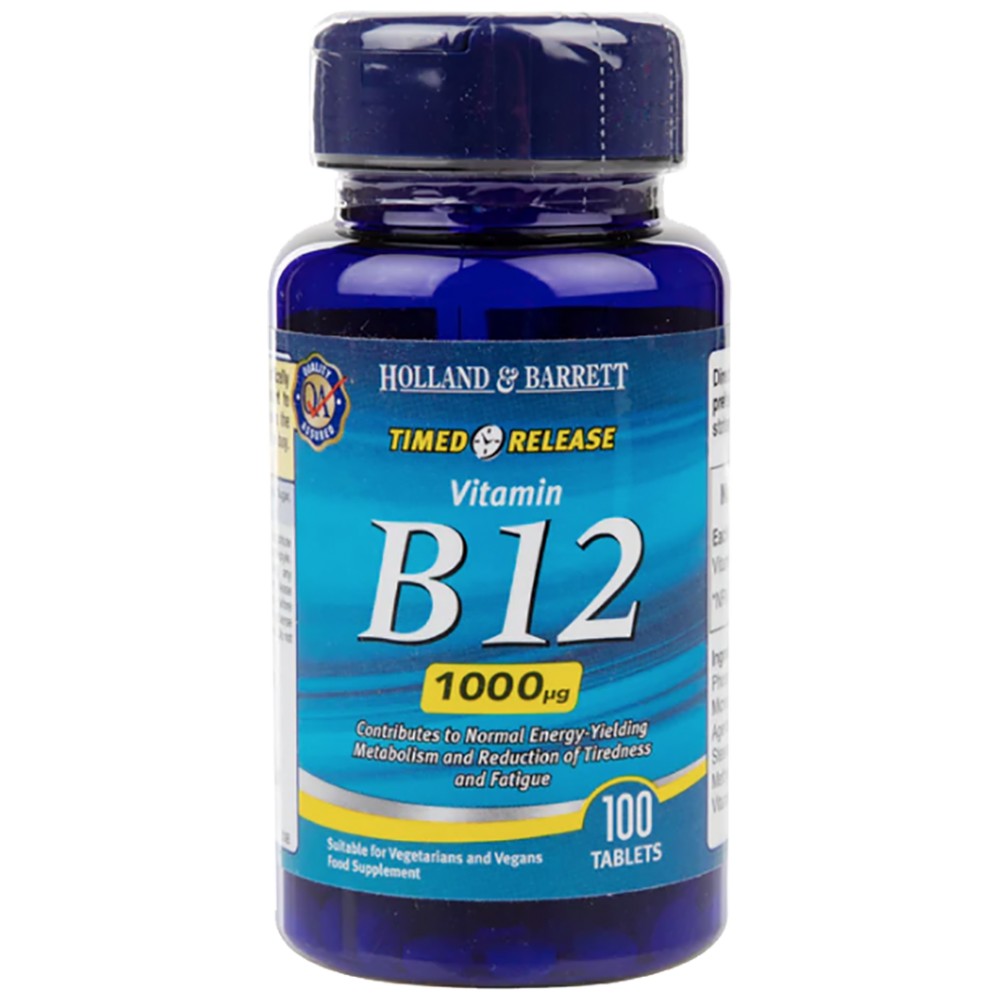 Vitamin B12 cianokobalamin 1000 mcg / časovno sproščanje - 100 tablet