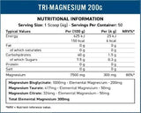 Tri-magnezij v prahu | Bisglicinat, taurate in citrat - 200 gramov