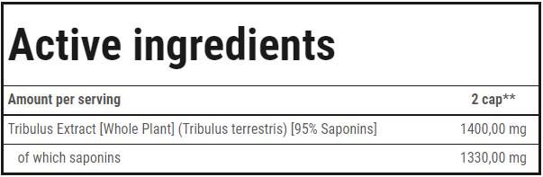 Tribulon Black - Tribulus Terrestris 95% | Ultimate moška formula - 120 kapsul