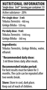 Tribulus + ginkgo - 100 ml
