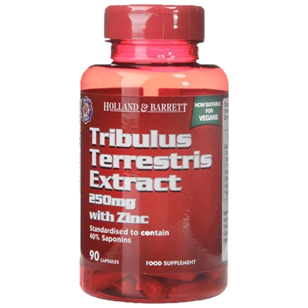 Tribulus Terrestris Extract 250 mg (ekvivalent 1750 mg) / + kapsule cinka 90