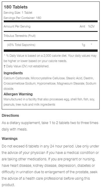 Tribuvar 1000 - 180 tablet