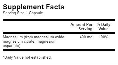 Trojni magnezijev kompleks 400 mg - 100 kapsul