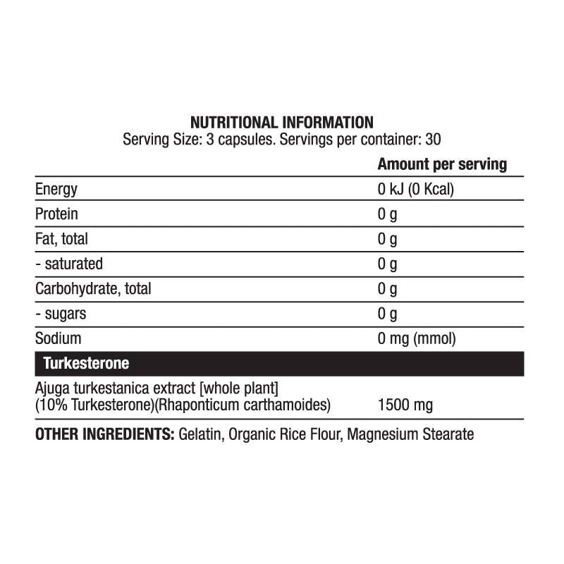 Turk 1500 mg | Ekstrakt turkesterona 10% - 90 kapsul