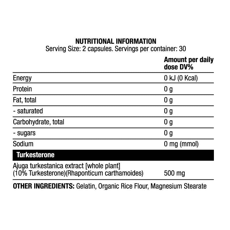Turk 500 mg | Ekstrakt turkesterona 10% - 60 kapsul