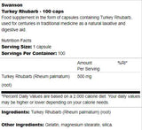 Turška rabarbara 500 mg 100 kapsul