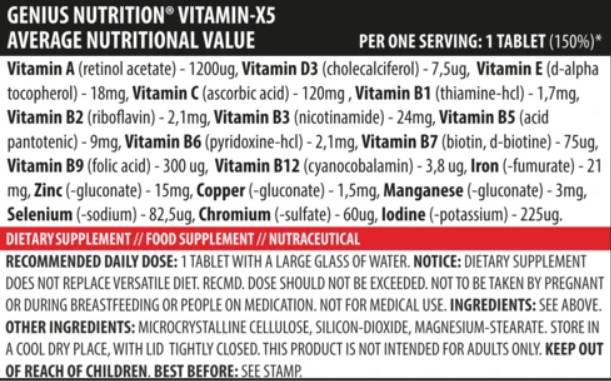Vitamin -X5 - 120 tablet