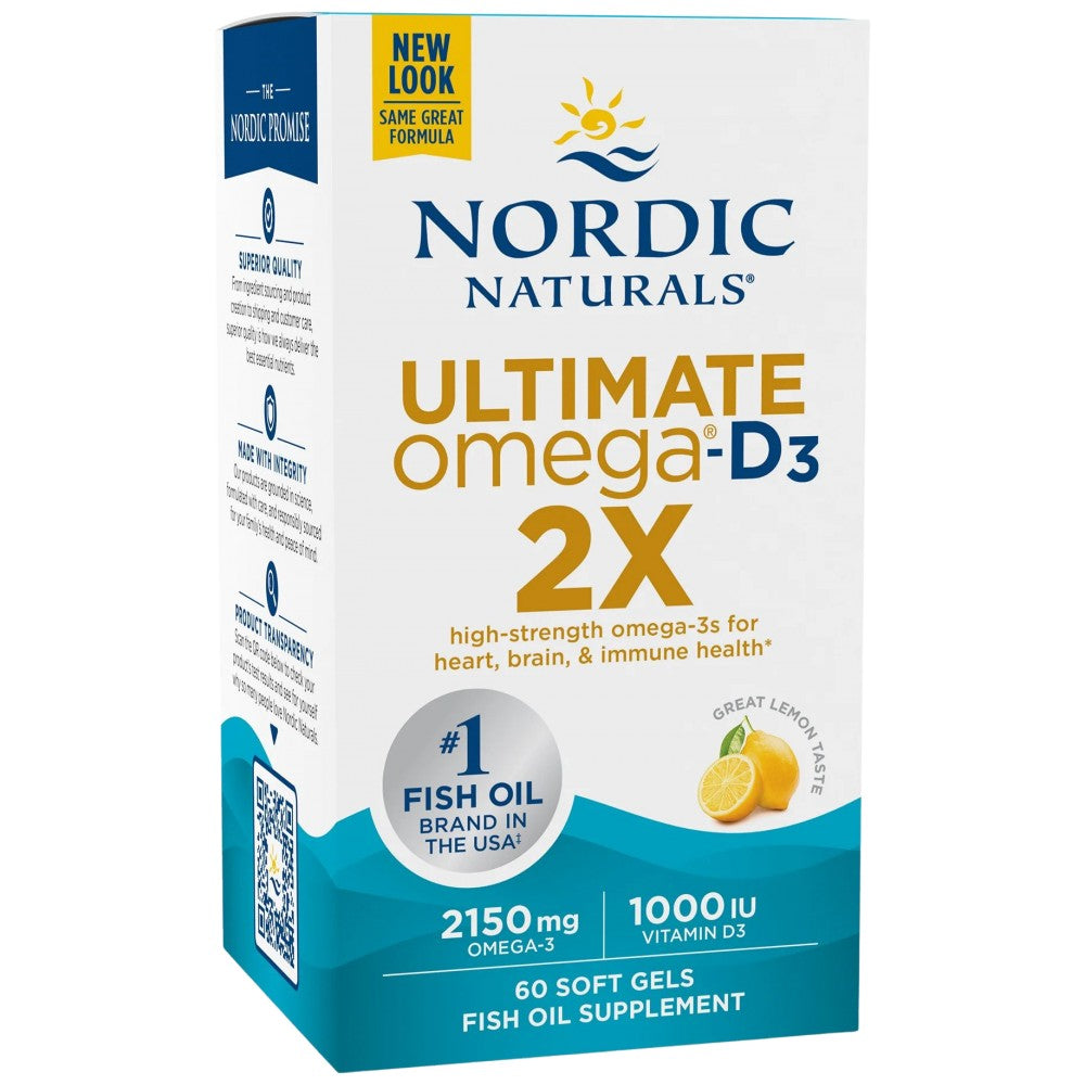 Ultimate Omega 2x 2150mg | Z vitaminom D3 - 60 gel kapsul
