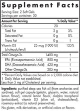 Ultimate omega -d3 šport 1480 mg - 60 gel kapsul