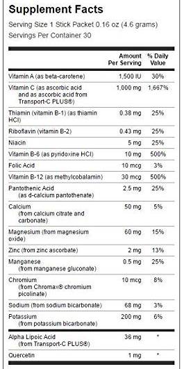 Ultra 1000 mg energije C z elektroliti 30 paketov