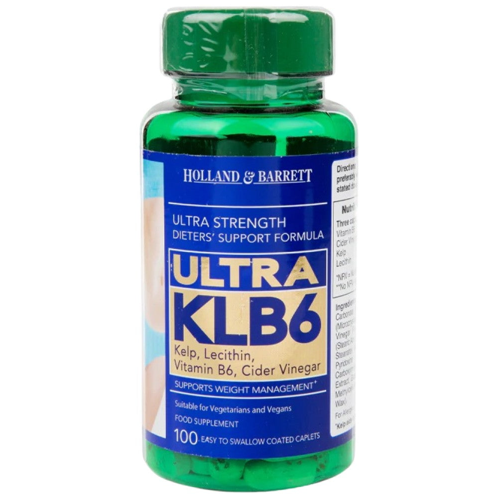 Ultra KLB6 | KELP, lecitin, B6 in jabolčni kis - 100 kapsul