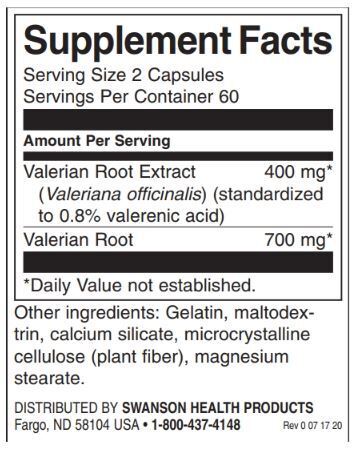 Valerijski koreninski ekstrakt 400 mg - 120 kapsul