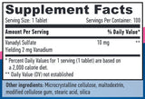 Vanadil sulfat 10 mg / 100 zavihkov.