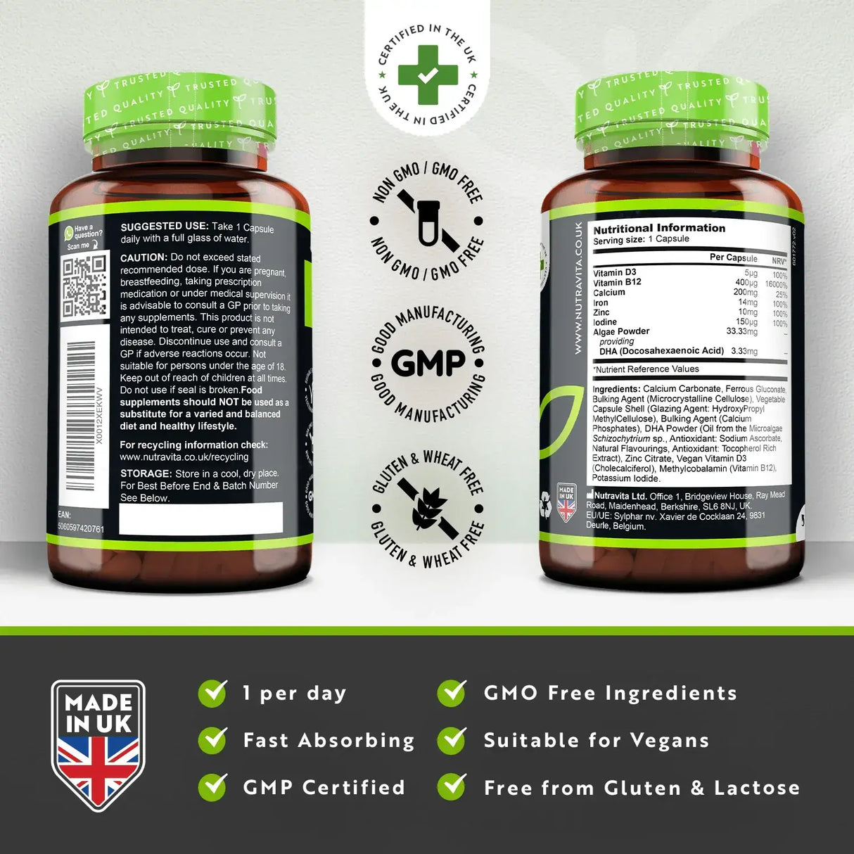 Veganski esencialni multivitamin /120 kapsul, 120 dni/ <tc>Nutravita</tc>