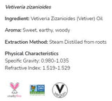 Vetiver olje | 100% čista vetiveria zizanioides - 10 ml