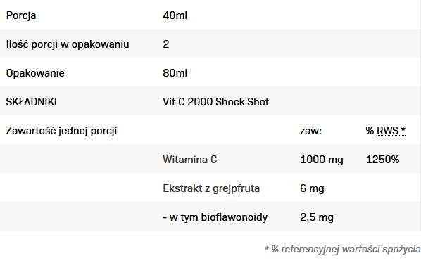 VIT C 2000 Shock - 80 ml