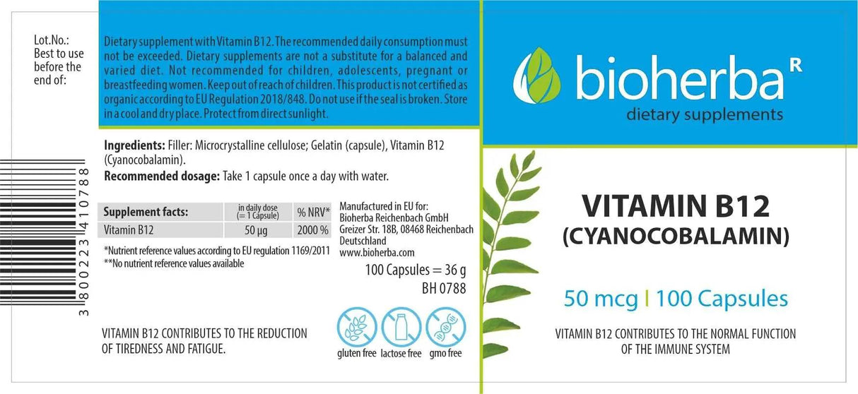 Vitamin B -12 500 mcg - 100 kapsul
