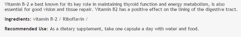 Vitamin B -2 16 mg - 100 kapsul