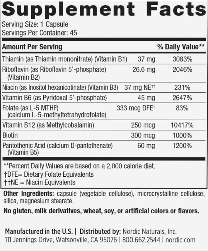 Kompleks vitamina B - 45 kapsul