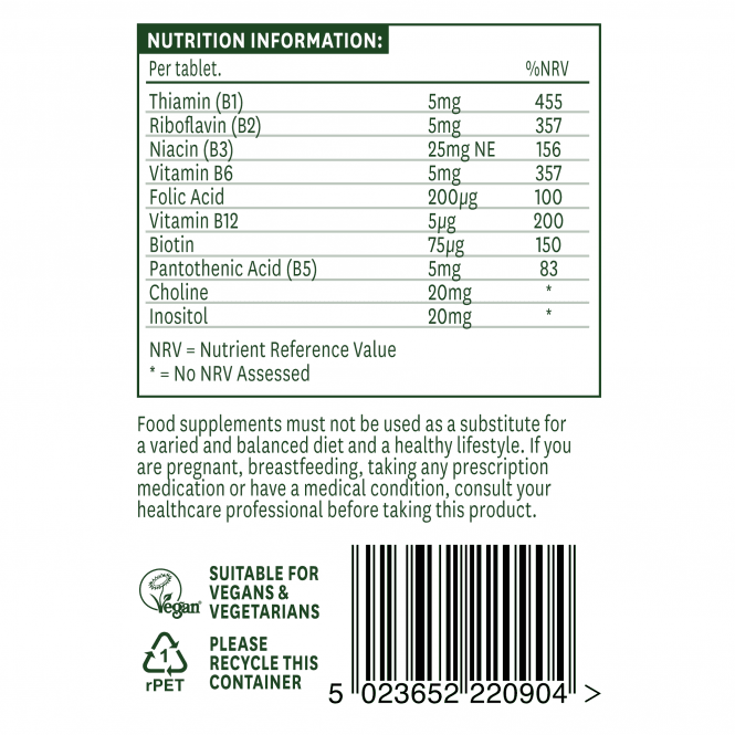Kompleks vitamina B (kompleks vitamina B) 90 tablet Naturesaid