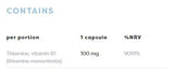 Vitamin B1 100 mg | Tiamin - 60 kapsul