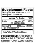 Vitamin B12 in folna kislina pade 1000 mcg / 60 ml