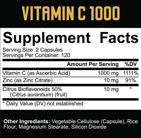 Vitamin C 1000 | Z cinkom in citrusi bioflavonoidi - 240 kapsul