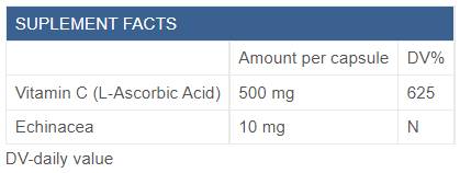 Vitamin C 500 + Echinacea - 120 kapsul