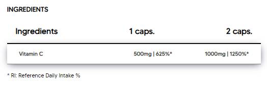 Vitamin C 500 mg | L -askorbinska kislina - 120 kapsul