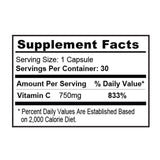 Podpora za vitamin C 750 mg / imunski sistem - 30 kapsul