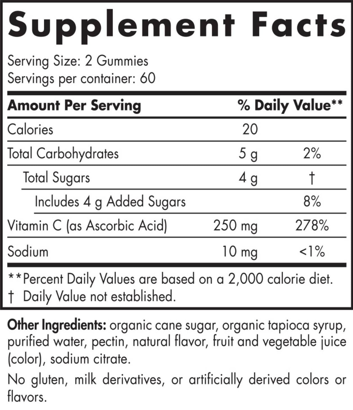 Vitamin C gumi 250 mg - 60 gumij
